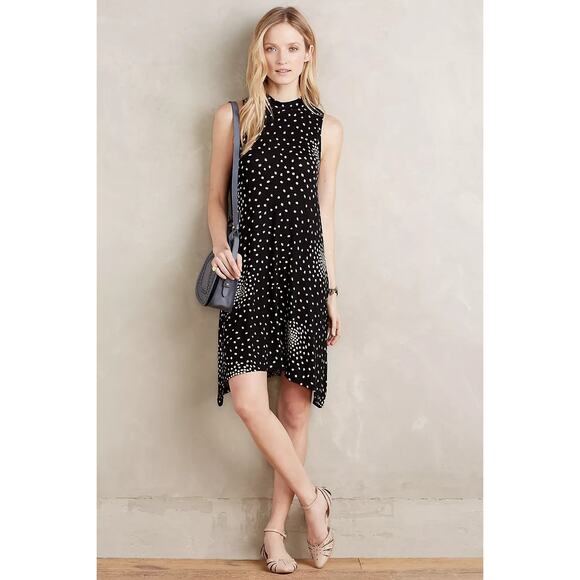 New Anthropologie Maeve Lilt Swing Dress $118 Size Small Navy Blue Marine Rare - Picture 5 of 8